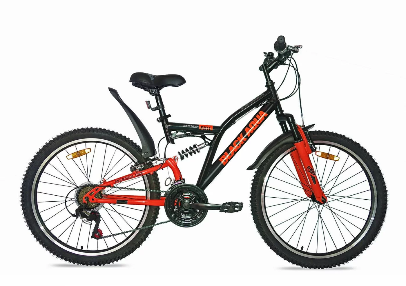 Реальное фото Велосипед Black Aqua Mount 1431 V 24" черный-красный GL-203V от магазина СпортСЕ
