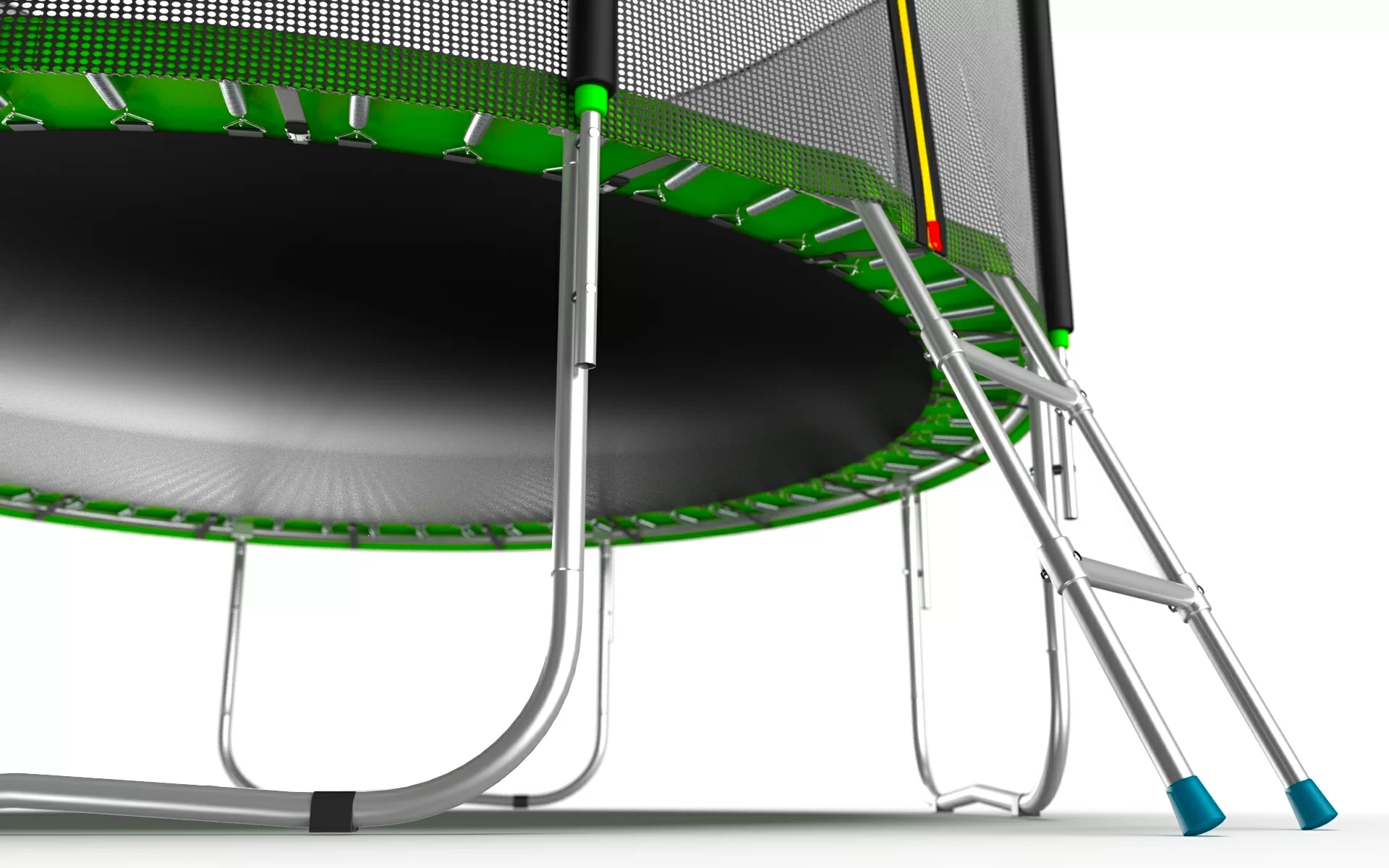 Реальное фото EVO JUMP External 8ft (Green) Батут с внешней сеткой и лестницей, диаметр 8ft (зеленый) от магазина СпортСЕ