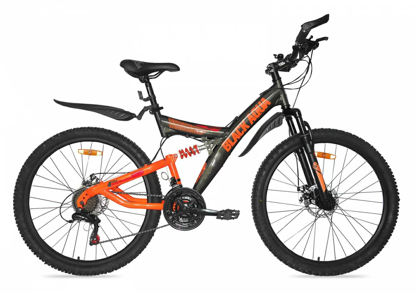 Реальное фото Велосипед Black Aqua Mount 1682 D 26" хаки-оранжевый GL-316D от магазина СпортСЕ
