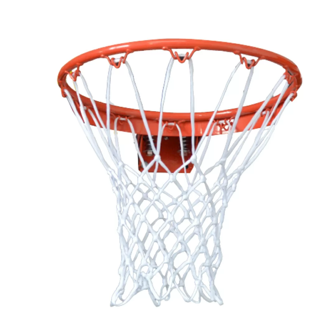 Реальное фото Кольцо баскетбольное №7 с упором и сеткой d=450 мм от магазина СпортСЕ