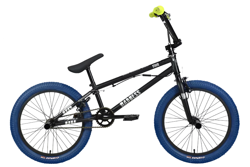 Реальное фото Велосипед Stark Madness BMX 2 (2024)  черный матовый/серебристый/темно-синий от магазина СпортСЕ