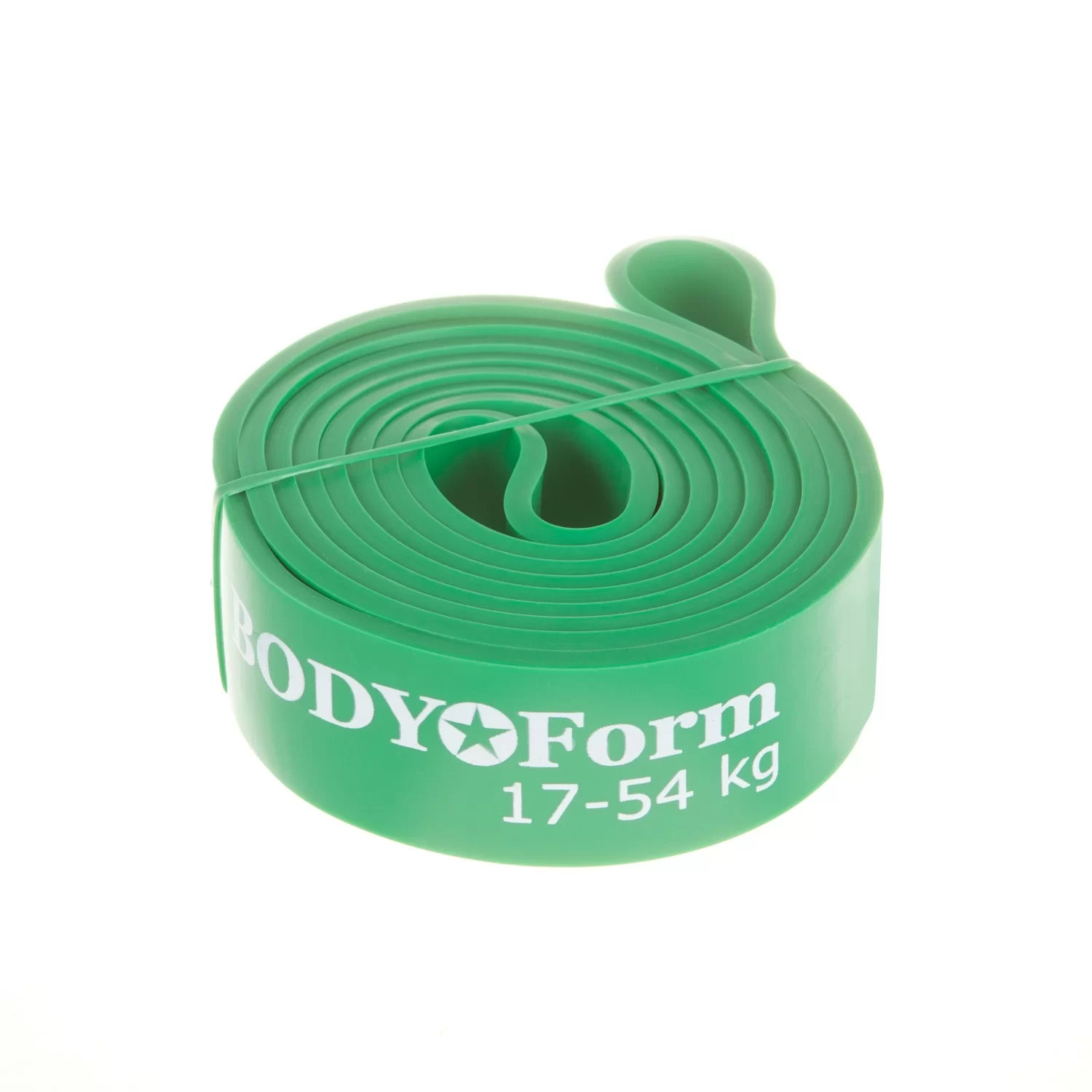 Реальное фото Эспандер петля резиновая 208 * 4 * 0.45 см, 17-54 кг Body Form зеленый BF-RL40 от магазина СпортСЕ