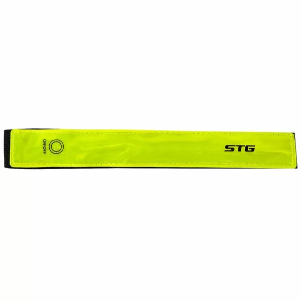 Реальное фото Светоотражатель STG SK-1023 мягкая застежка на липучке 2 красн. диода Х82805 от магазина СпортСЕ