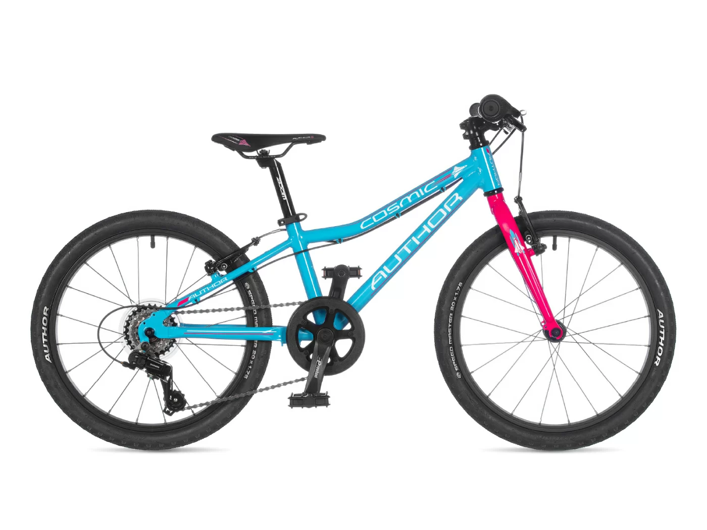 Реальное фото Велосипед детский AUTHOR Cosmic 2023 Голубо-розовый от магазина СпортСЕ