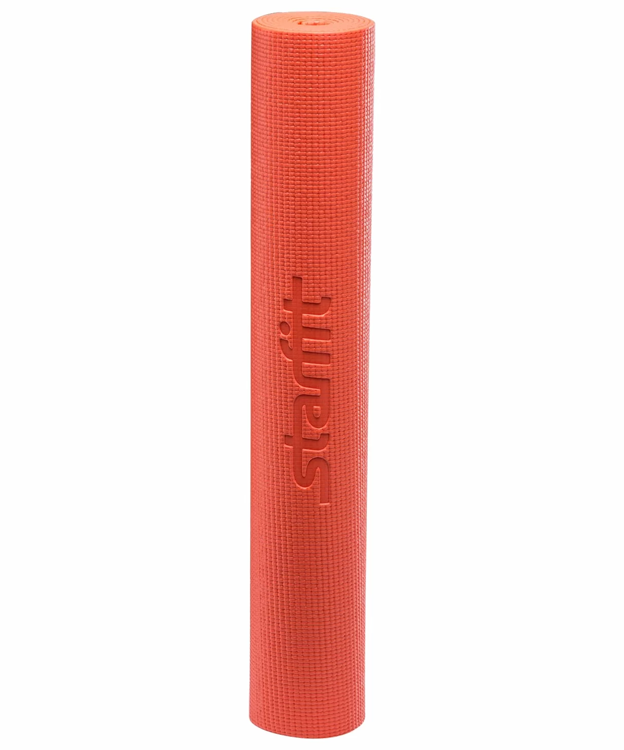 Реальное фото Коврик для йоги StarFit FM-101 PVC 173x61x0,4 см оранжевый УТ-00008832 от магазина СпортСЕ
