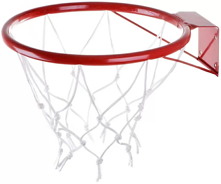 Реальное фото Кольцо баскетбольное №3 d=295мм с упором и сеткой  КБ31 от магазина СпортСЕ