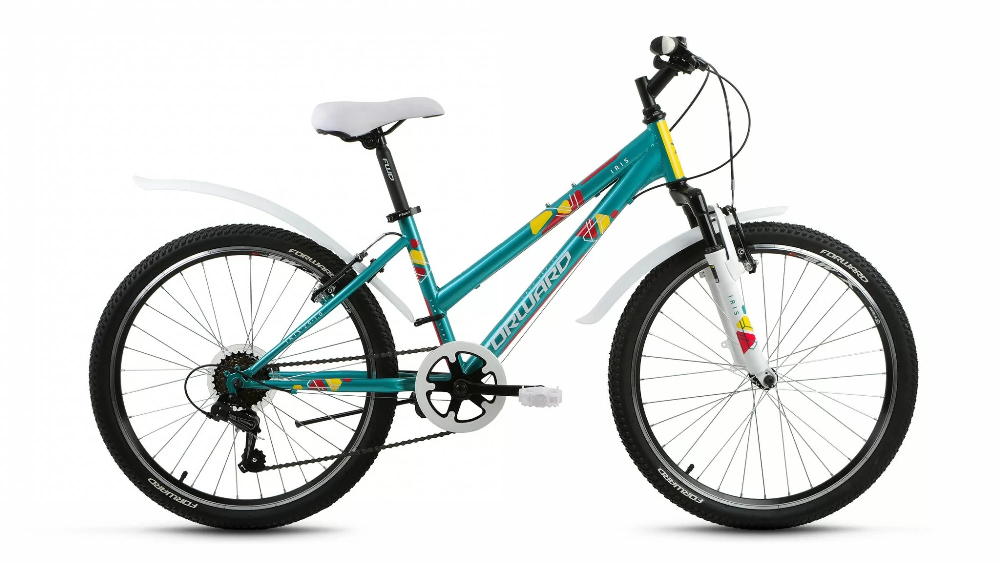 Реальное фото Велосипед Forward Iris 24 1.0 (24" 6ск) зеленый 17/18 от магазина СпортСЕ