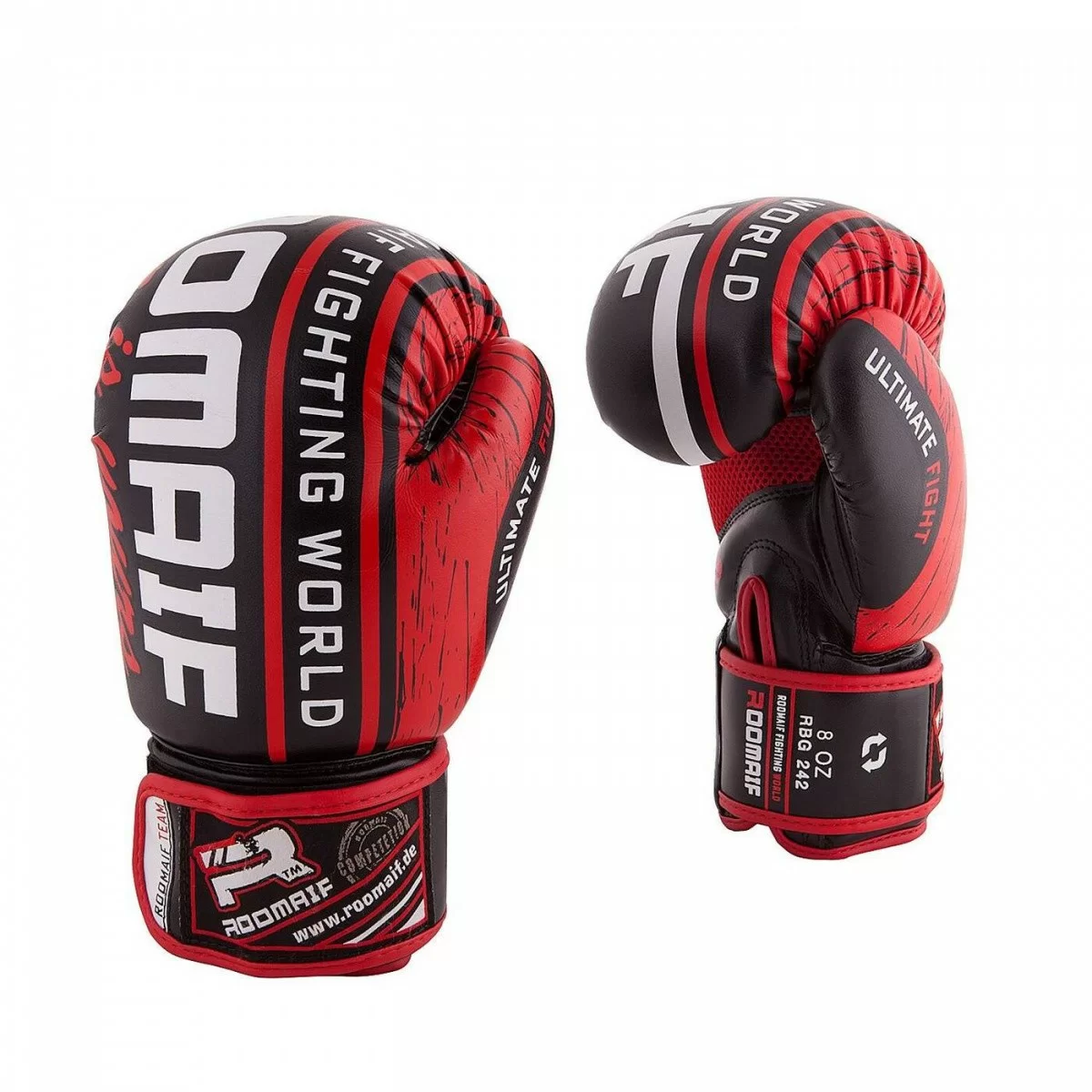 Реальное фото Перчатки боксерские Roomaif RBG-242 Dyex красные от магазина СпортСЕ