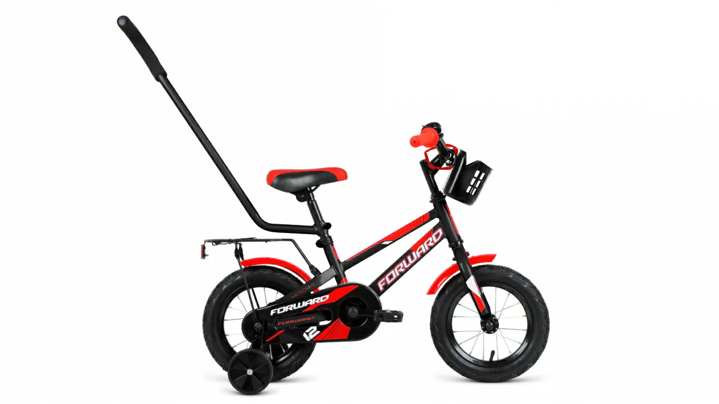 Реальное фото Велосипед Forward Meteor 12 (2020-2021) черный/красный 1BKW1K1A1003 от магазина СпортСЕ