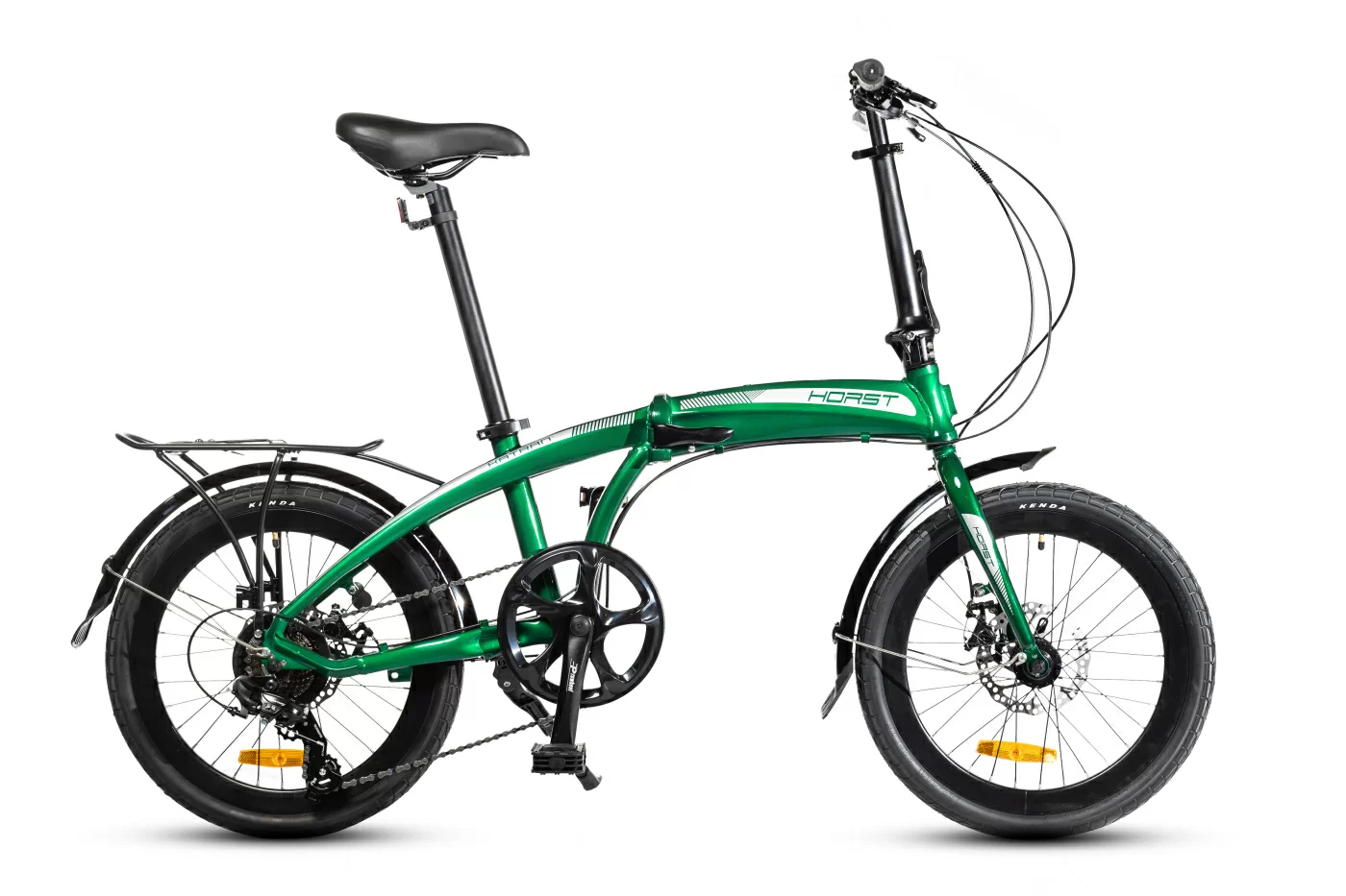 Реальное фото Велосипед складной HORST Katran 2022 Зелёно-серый от магазина СпортСЕ