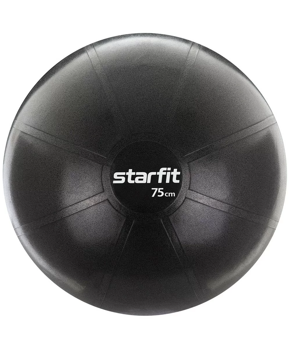 Реальное фото Фитбол 75 см StarFit Pro GB-107 1400 гр без насоса антивзрыв чёрный 16553 от магазина СпортСЕ