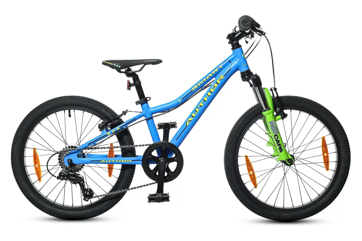 Реальное фото Велосипед детский AUTHOR Smart 2022 Сине-зелёный от магазина СпортСЕ
