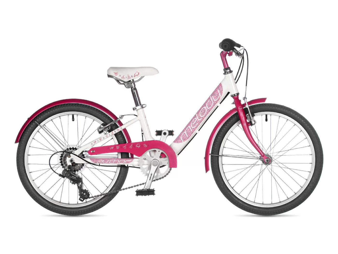 Реальное фото Велосипед детский AUTHOR Melody 2023 Бело-розовый от магазина СпортСЕ