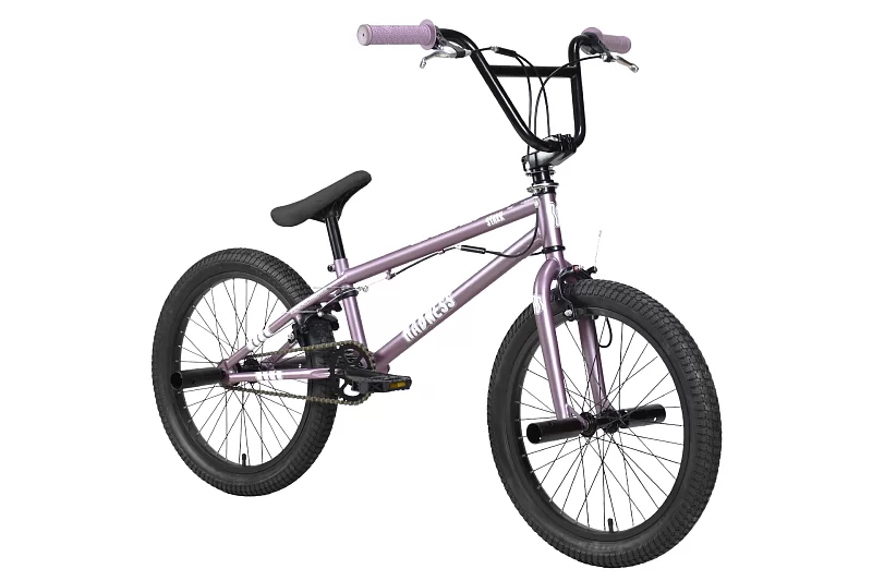 Реальное фото Велосипед Stark Madness BMX 2 (2024) фиолетово-серый/перламутр/чёрный от магазина СпортСЕ