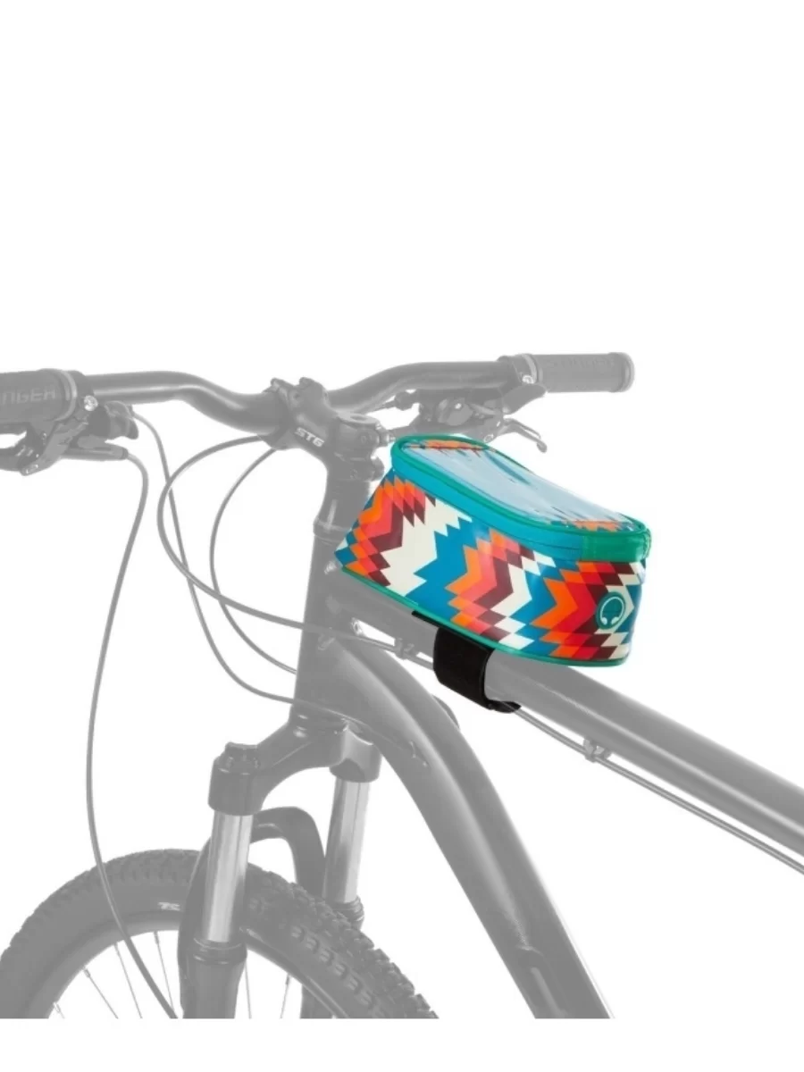 Реальное фото Велосумка на руль Roswheel 121024LMH-B для телефона размер M салат/бел/оранж Х96460 от магазина СпортСЕ