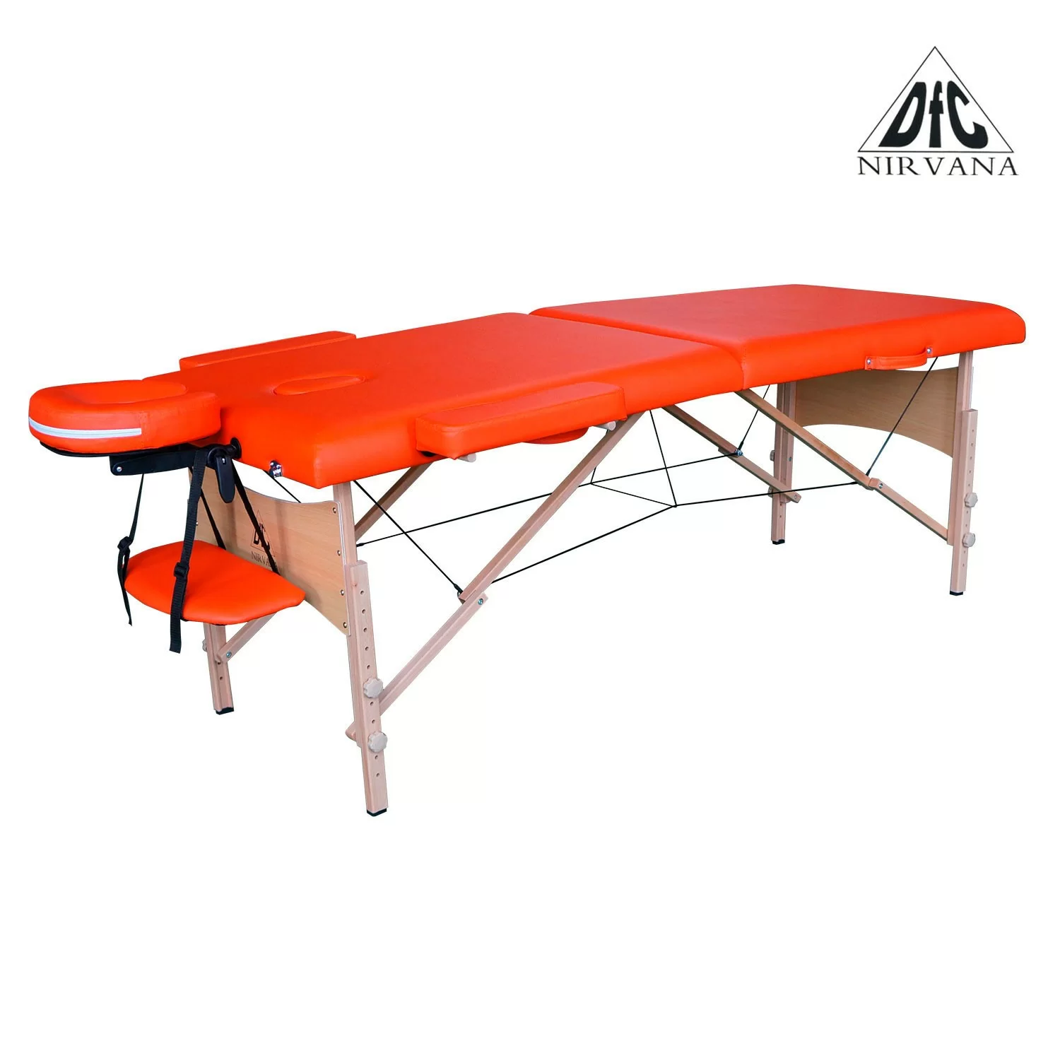 Реальное фото Массажный стол DFC NIRVANA, Relax, дерев. ножки, цвет оранжевый (Orange) TS20111_Or от магазина СпортСЕ