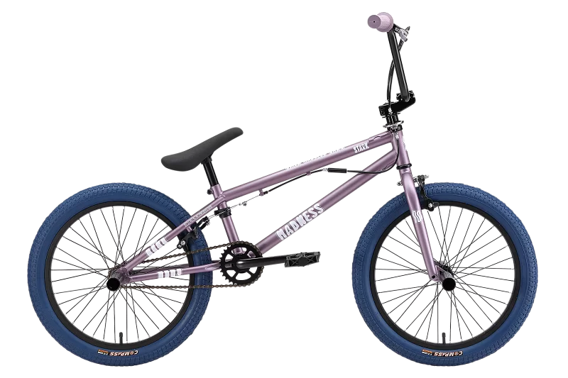 Реальное фото Велосипед Stark Madness BMX 2 (2024) фиолетово-серый/перламутр/темно-синий от магазина СпортСЕ