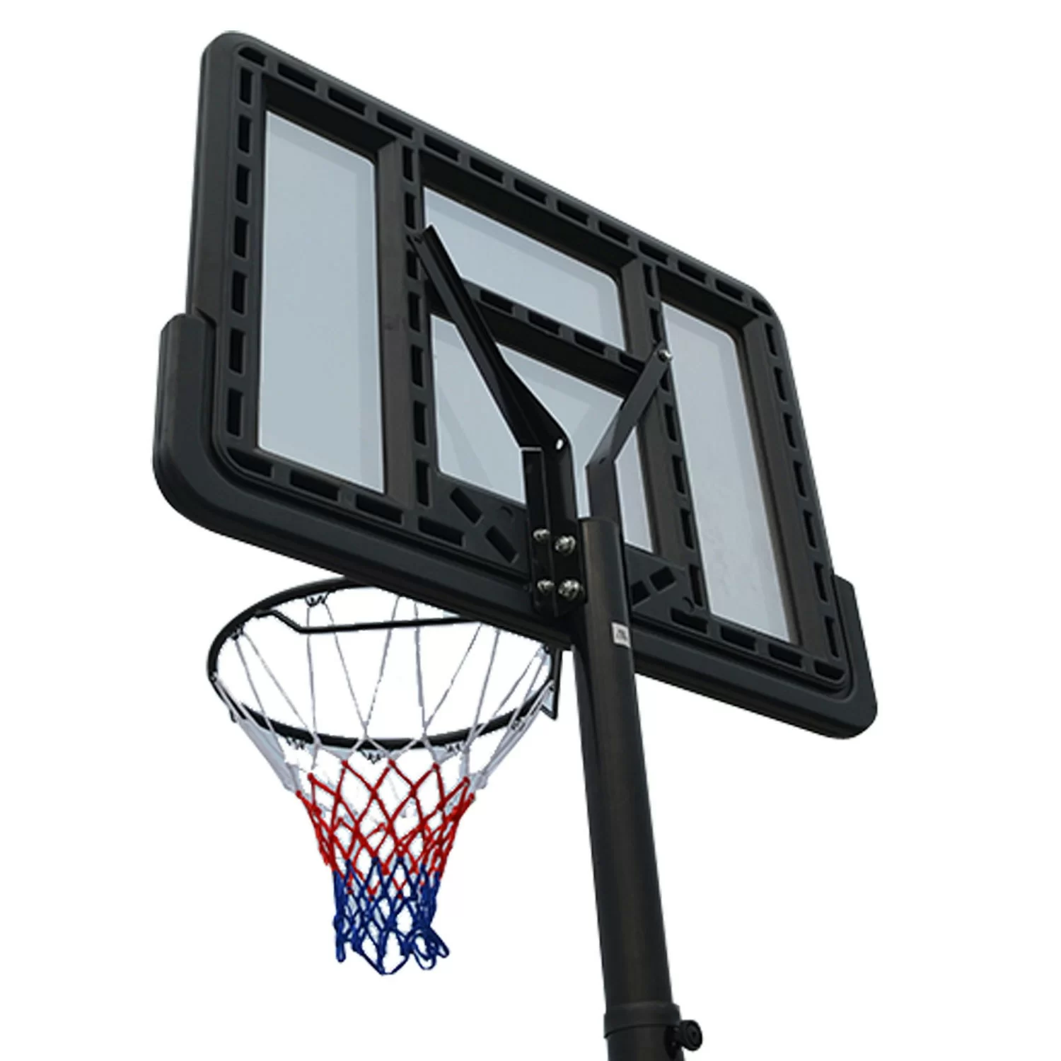 Реальное фото Баскетбольная мобильная стойка DFC STAND44PVC3 110x75cm ПВХ раздвиж.регулировка (STAND 4PVC3) от магазина СпортСЕ