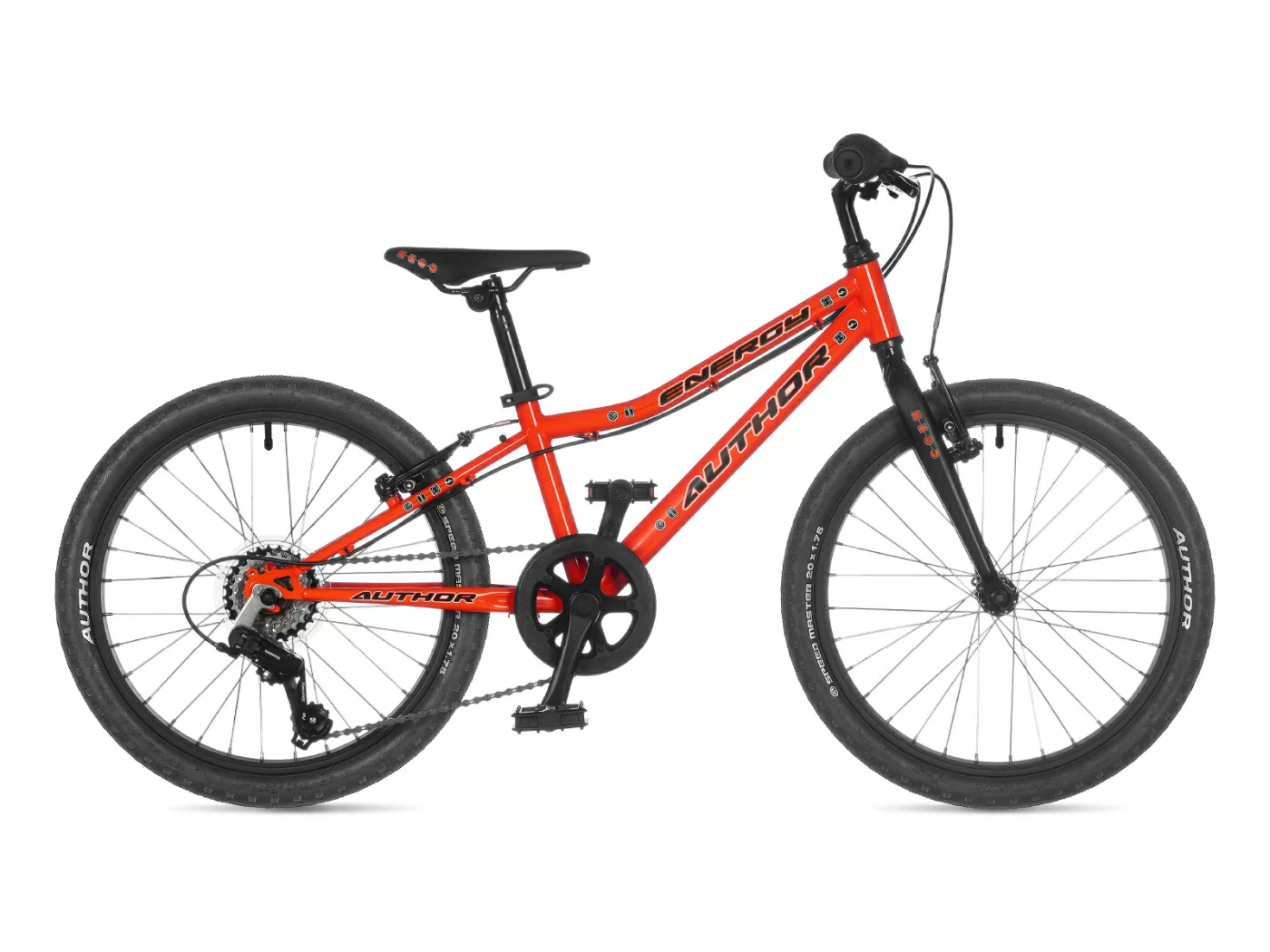 Реальное фото Велосипед детский AUTHOR Energy SX 2023 Оранжево-чёрный от магазина СпортСЕ