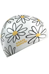 Шапочка для плавания Mad Wave Chamomile силиконовая white M0554 12 0 00W