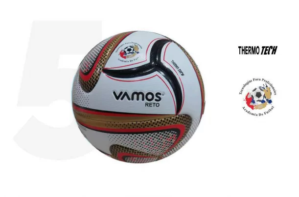Реальное фото Мяч футбольный Vamos Reto 5 12П бел/черн/зол BV 3260-RET от магазина СпортСЕ