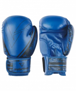 Реальное фото Перчатки боксерские Insane Odin IN22-BG200 ПУ синий от магазина СпортСЕ