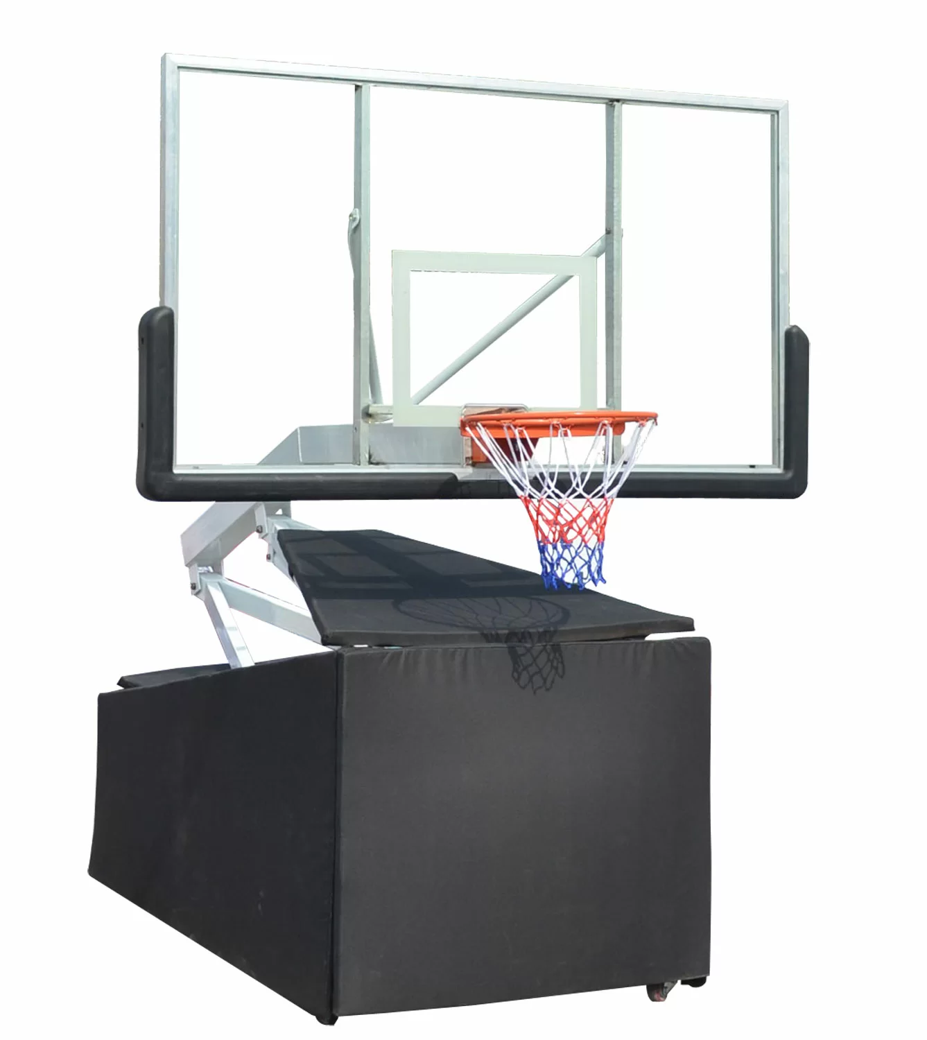 Реальное фото Баскетбольная мобильная стойка DFC STAND72G 180x105CM стекло (семь коробов) от магазина СпортСЕ