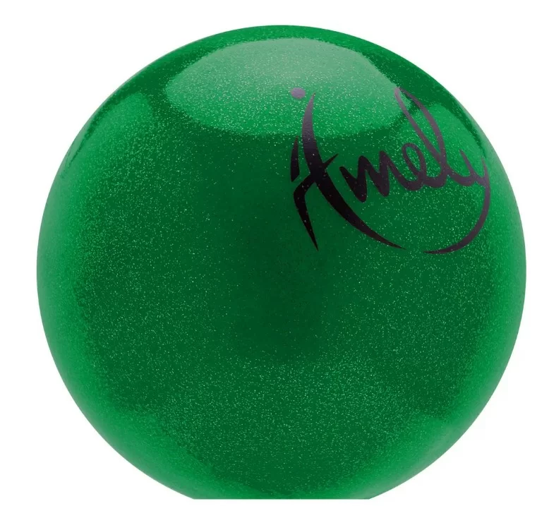 Реальное фото Мяч для художественной гимнастики 15 см Amely AGB-303 15 см зеленый с насыщенными блестками УТ-00019942 от магазина СпортСЕ