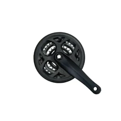 Шатуны Hengchi 170 мм QB-3019 3-х звёздочные 24/34/42 INDEX алюминий с защитой черный Шатуны Hengchi 170 мм QB-3019 3-х звёздочные 24/34/42 INDEX алюминий с защитой черный
