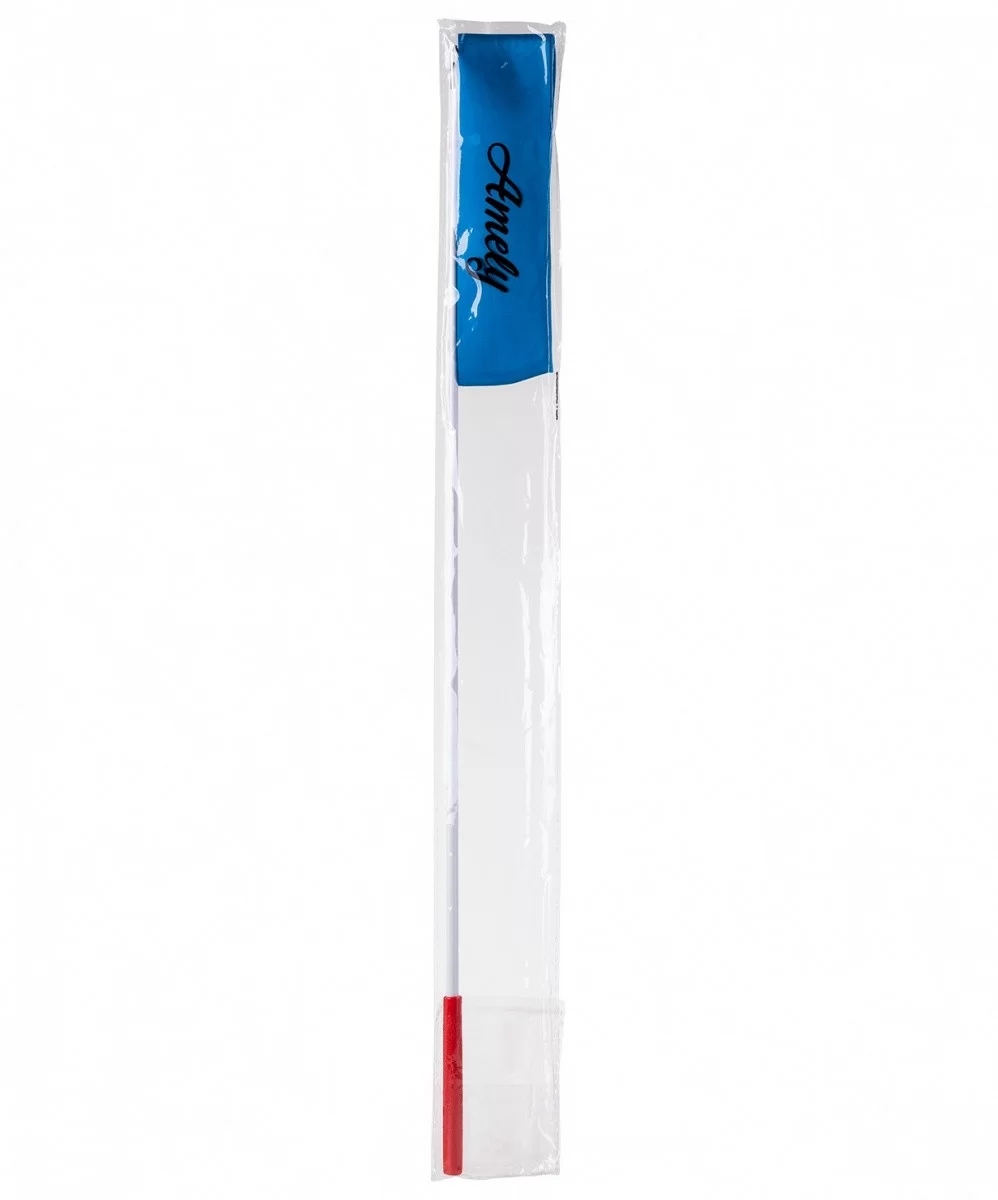 Реальное фото Лента для художественной гимнастики с палочкой 6 м Amely голубая AGR-201 от магазина СпортСЕ