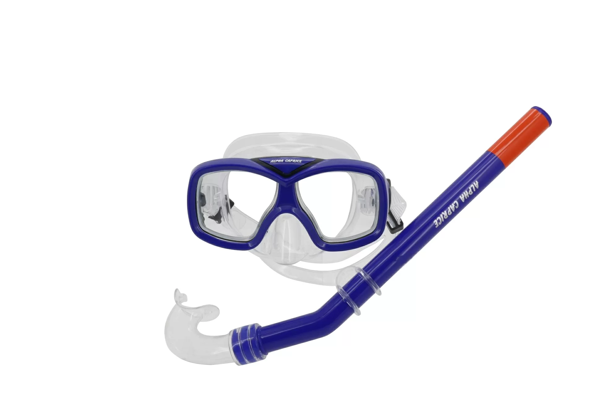 Реальное фото Набор для плавания Alpha Caprice (маска+трубка) MS-1015S37 ПВХ синий от магазина СпортСЕ