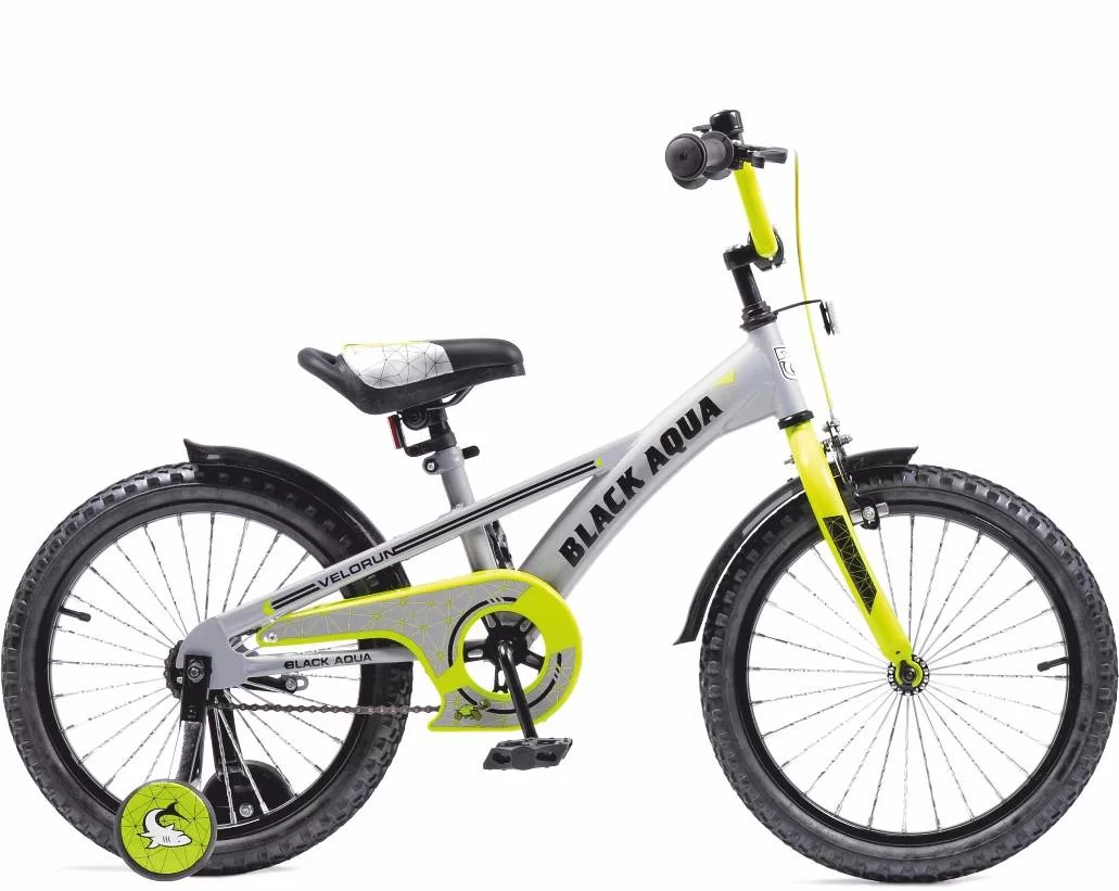 Реальное фото Велосипед Black Aqua Velorun 20" 1s серо-лимонный KG2019 от магазина СпортСЕ