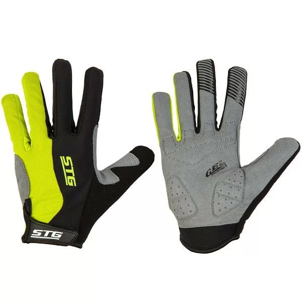 Реальное фото Перчатки STG с длин. пальцами с защитной прокладкой на липучке Х87907 от магазина СпортСЕ