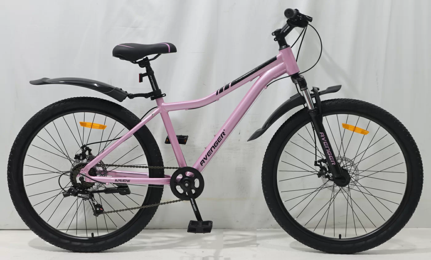 Реальное фото Велосипед 26" AVENGER A261DW, розовый/черный (2024) от магазина СпортСЕ