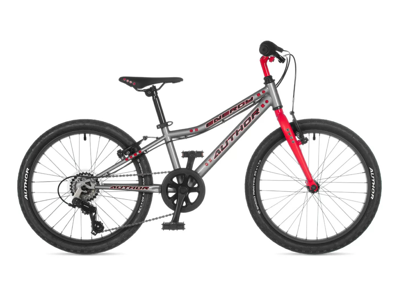 Реальное фото Велосипед детский AUTHOR Energy 2022 Серебряно-красный от магазина СпортСЕ