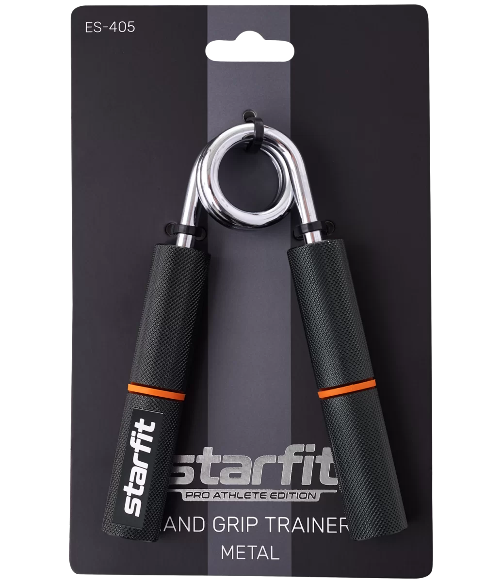 Реальное фото Эспандер кистевой StarFit ES-405 45 кг пружинный металлический черный/оранжевый ЦБ-00001514 от магазина СпортСЕ