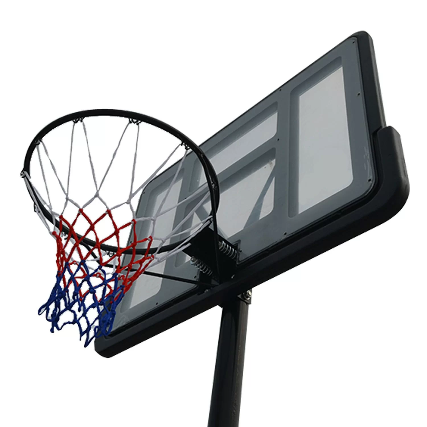 Реальное фото Баскетбольная мобильная стойка DFC STAND44PVC3 110x75cm ПВХ раздвиж.регулировка (STAND 4PVC3) от магазина СпортСЕ