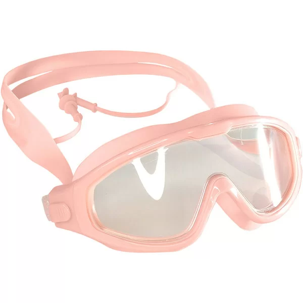 Реальное фото Очки для плавания E33122-3 (полумаска) юниорская силикон розовый 10020280 от магазина СпортСЕ