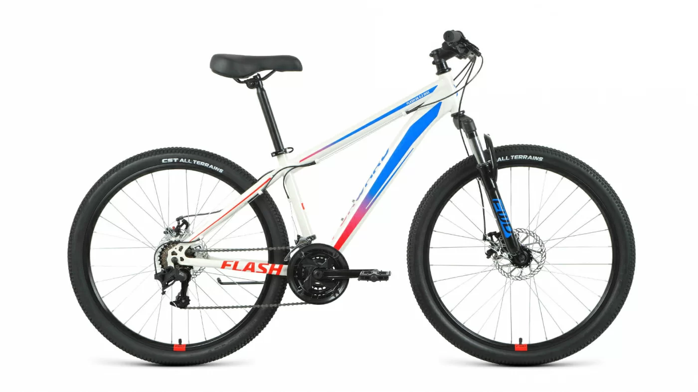Реальное фото Велосипед Forward Flash 26 2.2 D (2022) белый/голубой от магазина СпортСЕ