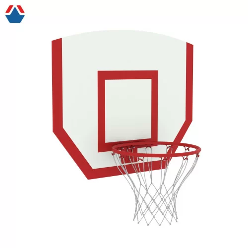 Реальное фото Щит баскетбольный ДЕТСКИЙ навесной фанера с кольцом №3 и сеткой от магазина СпортСЕ