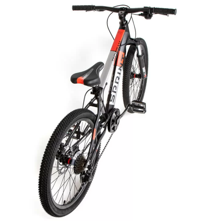Реальное фото Велосипед TechTeam Sprint 22" (2023) чёрно-красный от магазина СпортСЕ