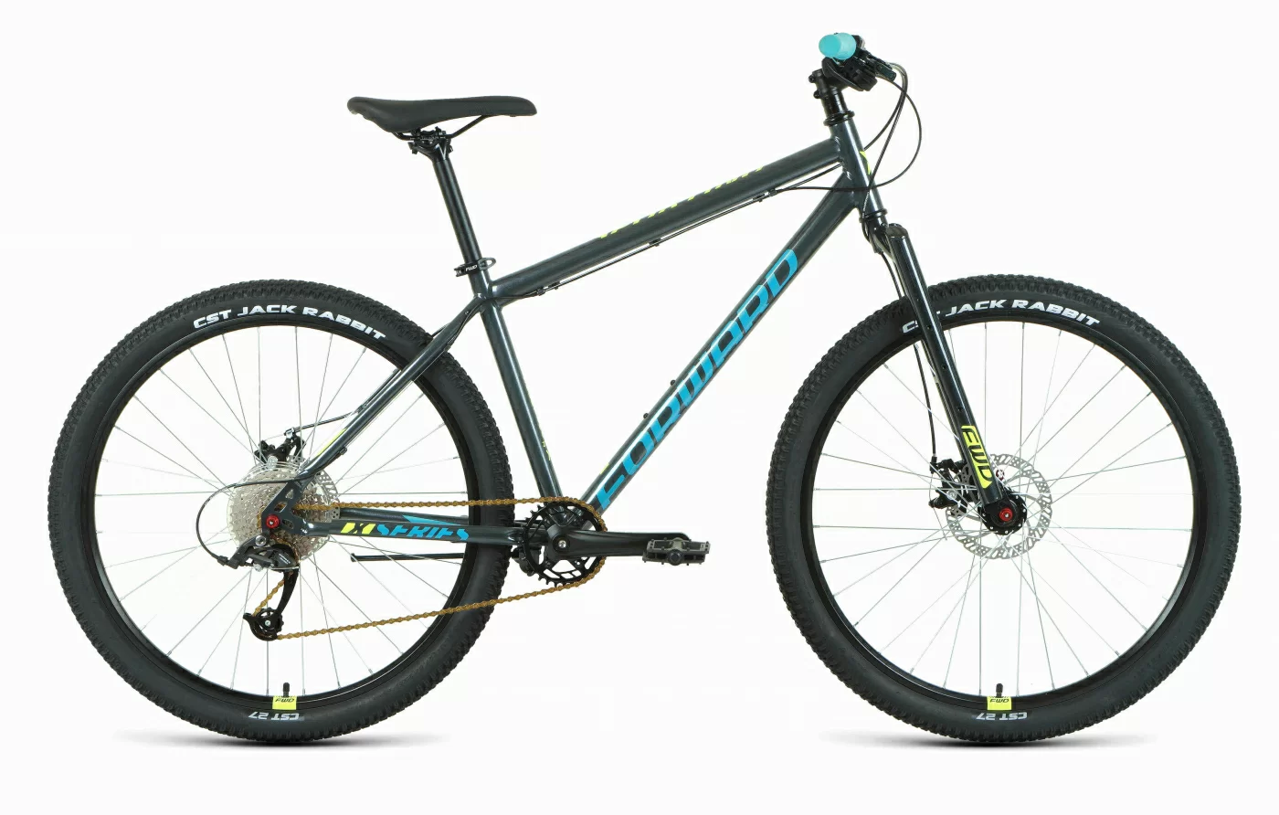 Реальное фото Велосипед Forward Sporting 27,5 X D (2022) темно-серый/зеленый от магазина СпортСЕ