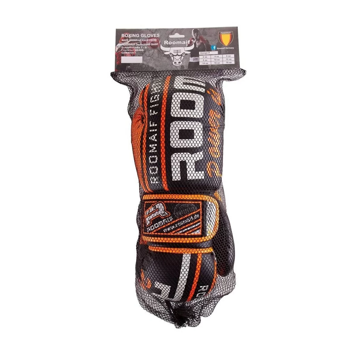 Реальное фото Перчатки боксерские Roomaif RBG-242 Dyex оранжевые от магазина СпортСЕ