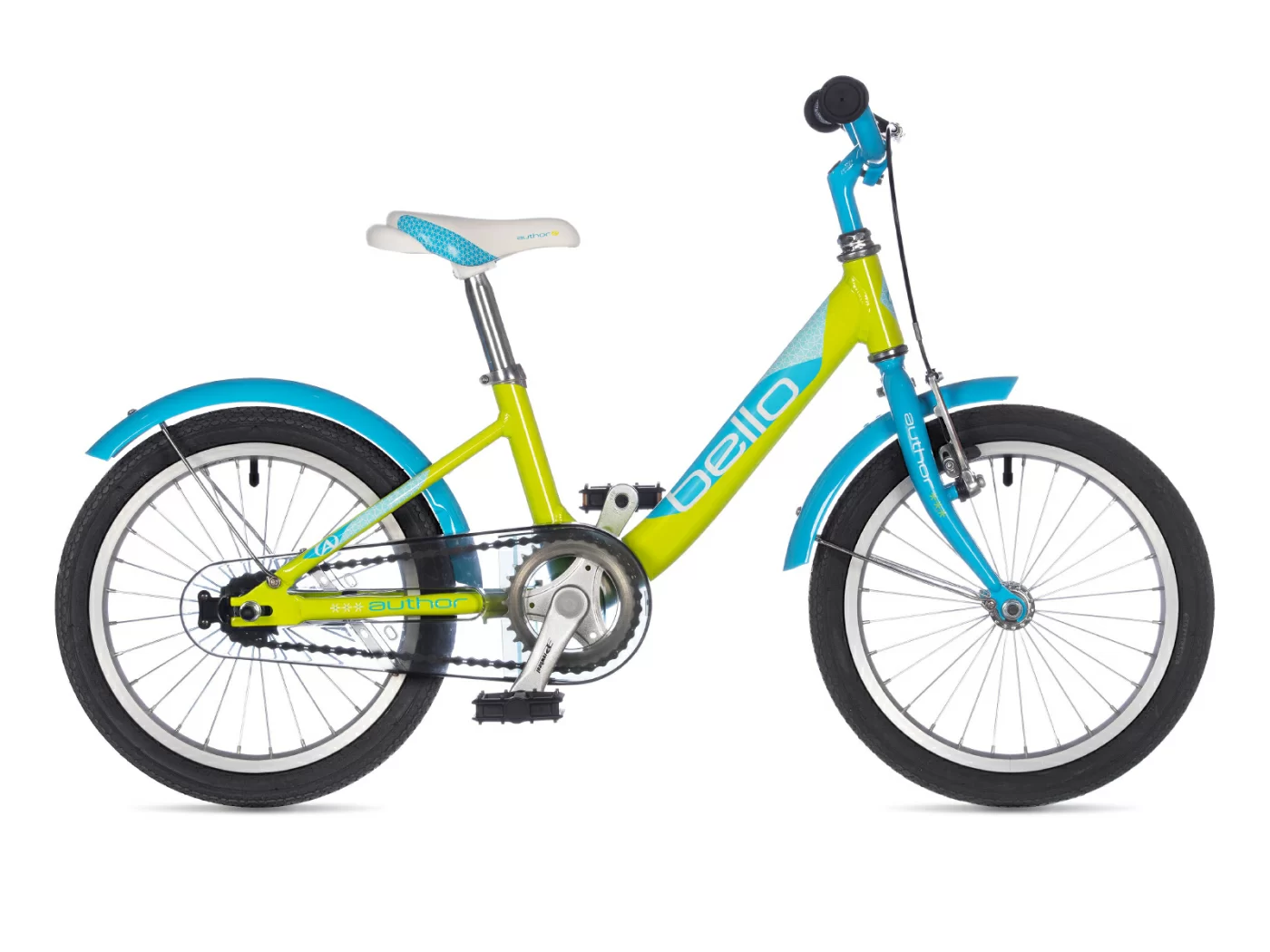 Реальное фото Велосипед детский AUTHOR Bello 2021 Салатово-голубой от магазина СпортСЕ
