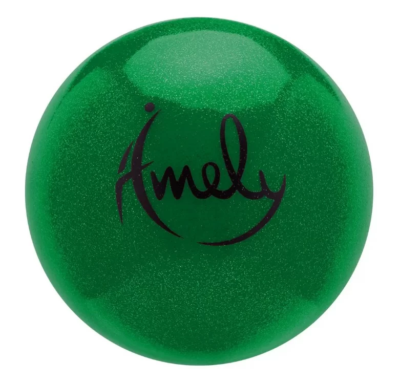 Реальное фото Мяч для художественной гимнастики 15 см Amely AGB-303 15 см зеленый с насыщенными блестками УТ-00019942 от магазина СпортСЕ