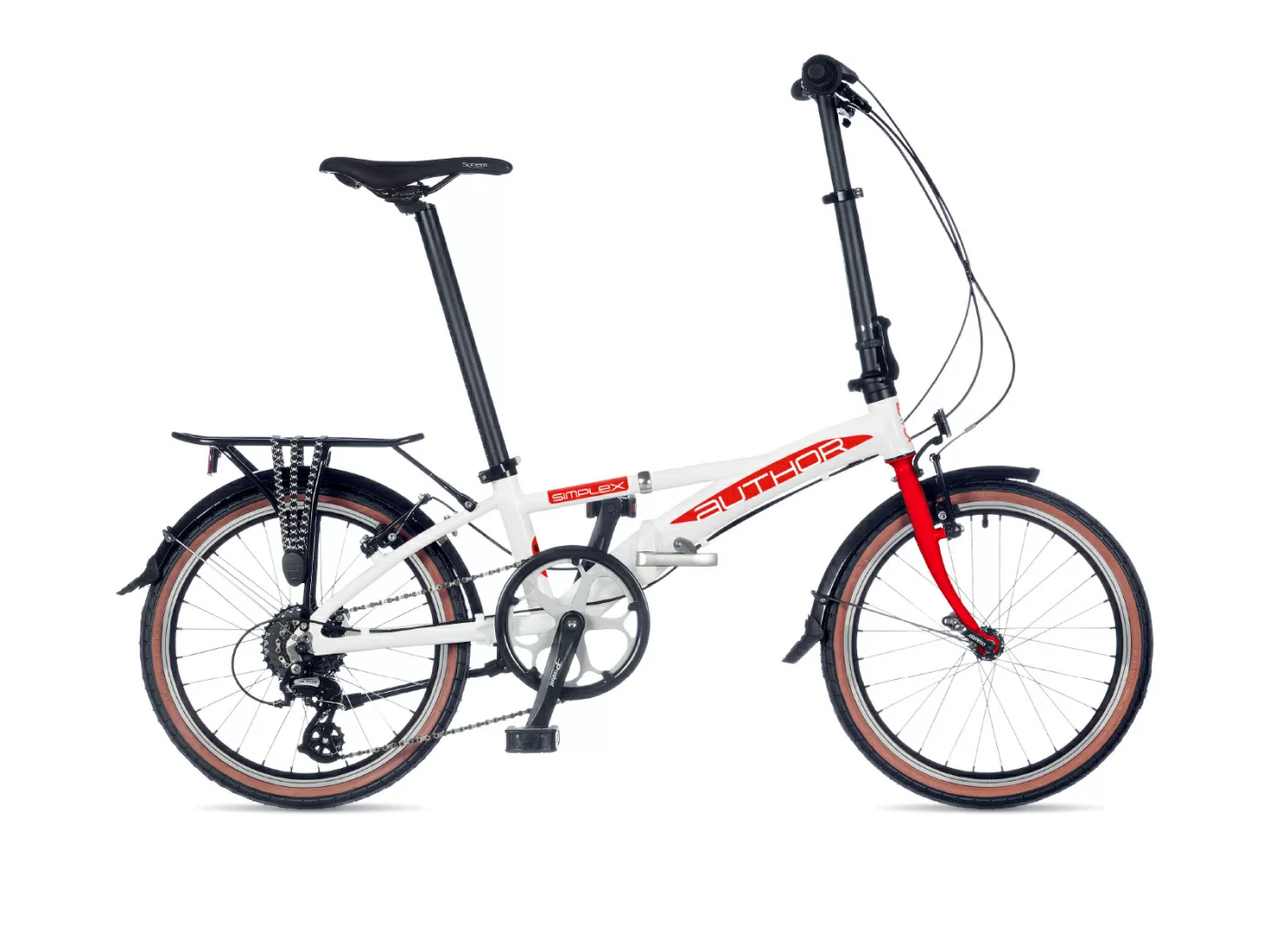 Реальное фото Велосипед AUTHOR Simplex 2021 Бело-красный от магазина СпортСЕ