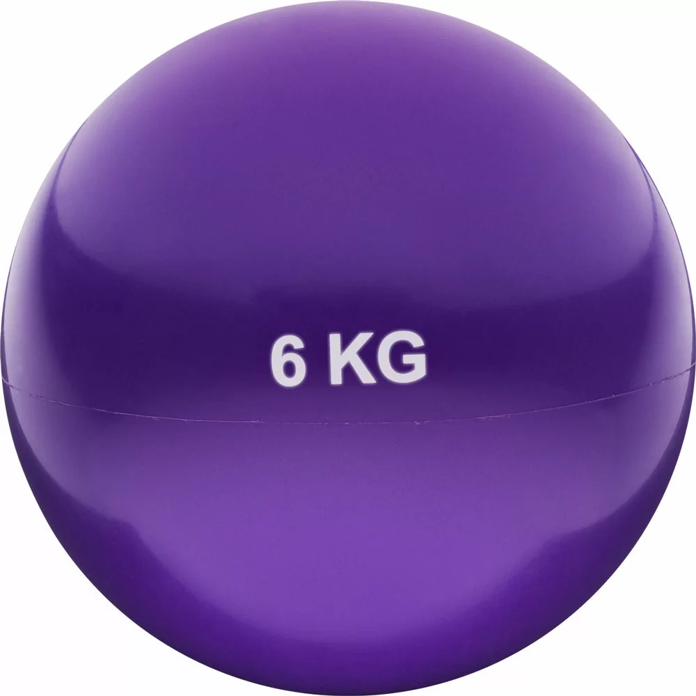 Реальное фото Медбол 6 кг d-21см ПВХ/песок фиолетовый 10015424 от магазина СпортСЕ