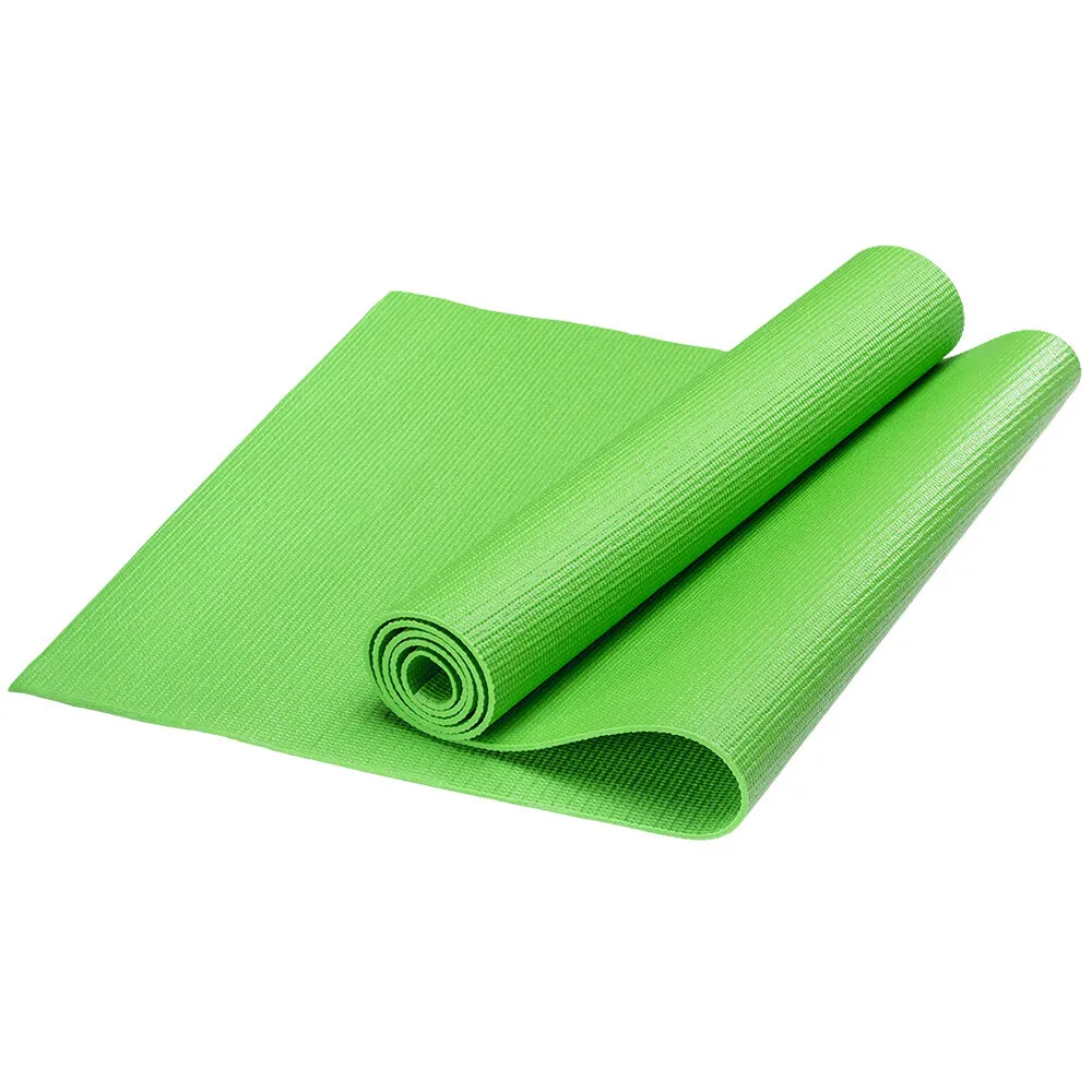 Реальное фото Коврик для йоги 173*61*1.0 см HKEM112-10-GREEN PVC зеленый 10019490 от магазина СпортСЕ