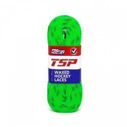 Шнурки хоккейные 244см с пропиткой TSP Hockey Laces Waxed lime 2824