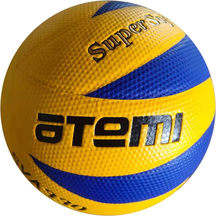 Реальное фото Мяч волейбольный Atemi Premier синт. кожа PU Soft ламинир желт/синий от магазина СпортСЕ